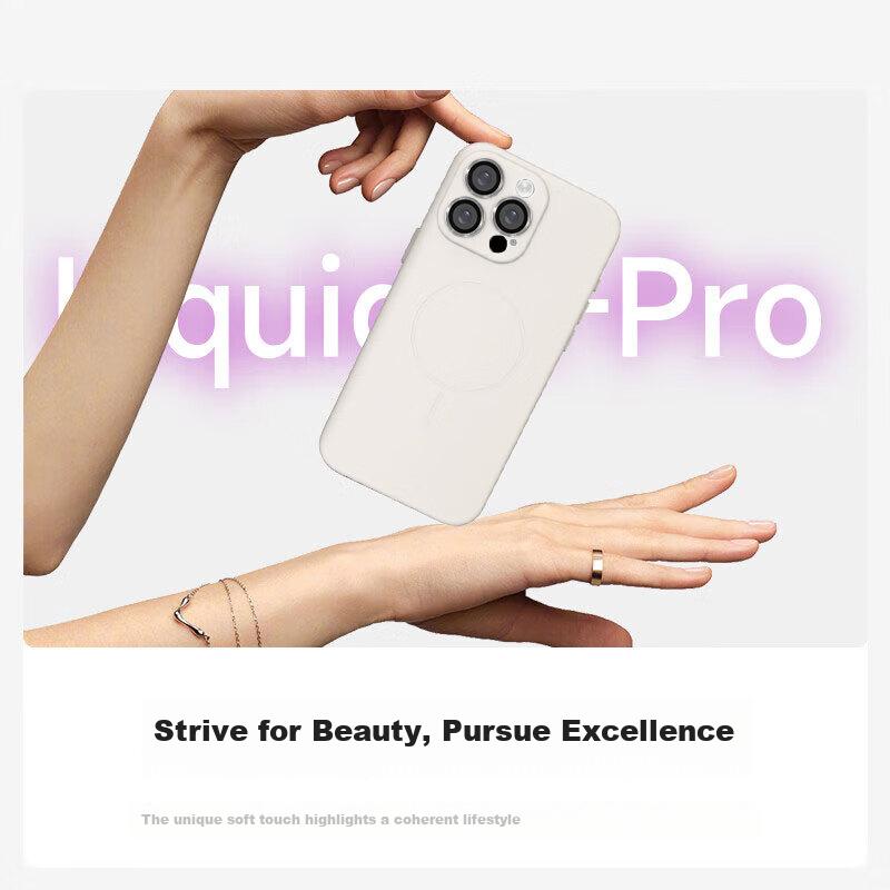 With Built-In Lens ProtectorMagnetic Case for Apple IPhone 16 Pro Max, with AI Camera Buttons, Full Liquid Silicone Anti-Yellowing Feel