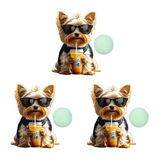 Auto Lufterfrischer Clips Niedlicher Milchtee Welpe Acryl Auto Lüftungsschlitz Clip mit Austauschbaren Duftkissen 2D Armaturenbrett Deko Einfach Aufsteckbar Geschenk für Hundeliebhaber