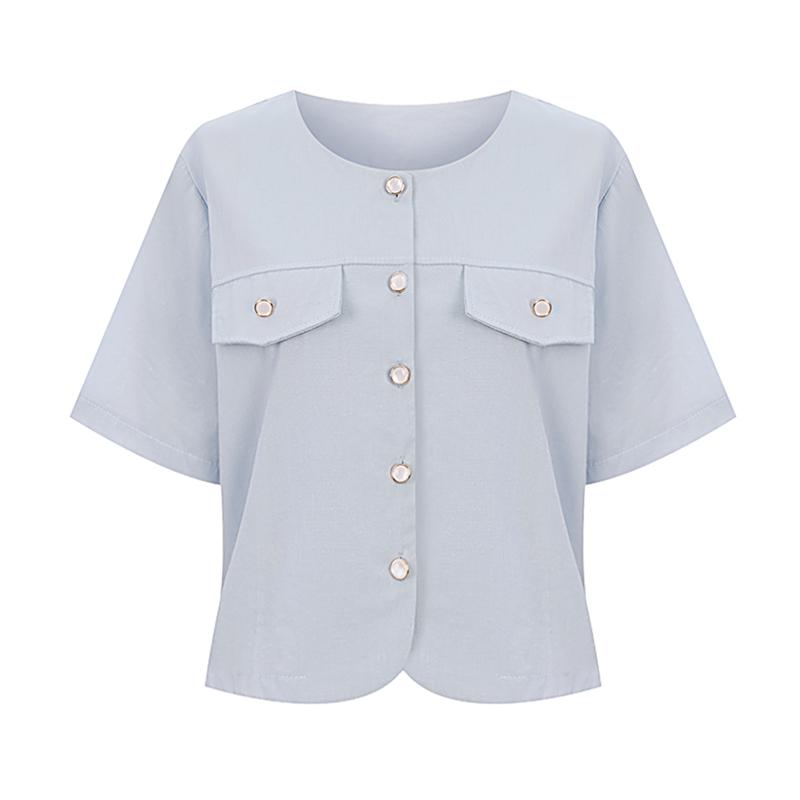 Tview Flap Pocket Cotton Round Jacket_V6B-Cjk002