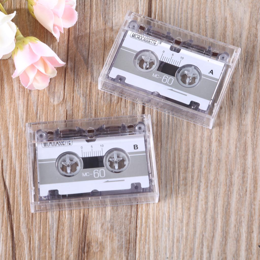 Standard Cassette Blank Tape Player Magnetic Tape Clear Storage Box 60 Minutes For Speech Music Recording 1Pc