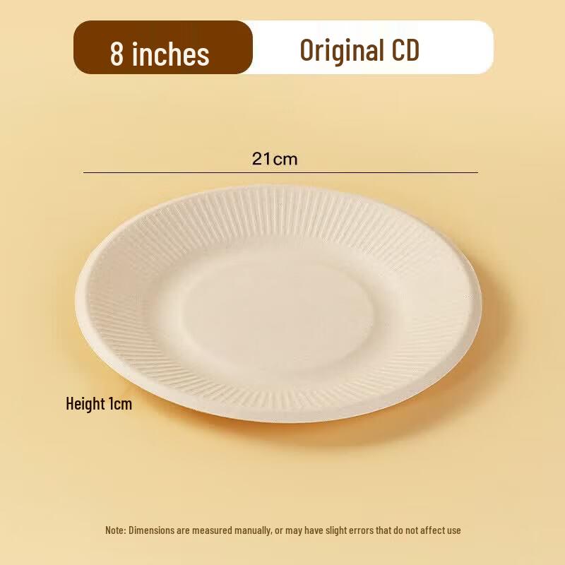 Biodegradable 8-inch Disposable Paper Plates