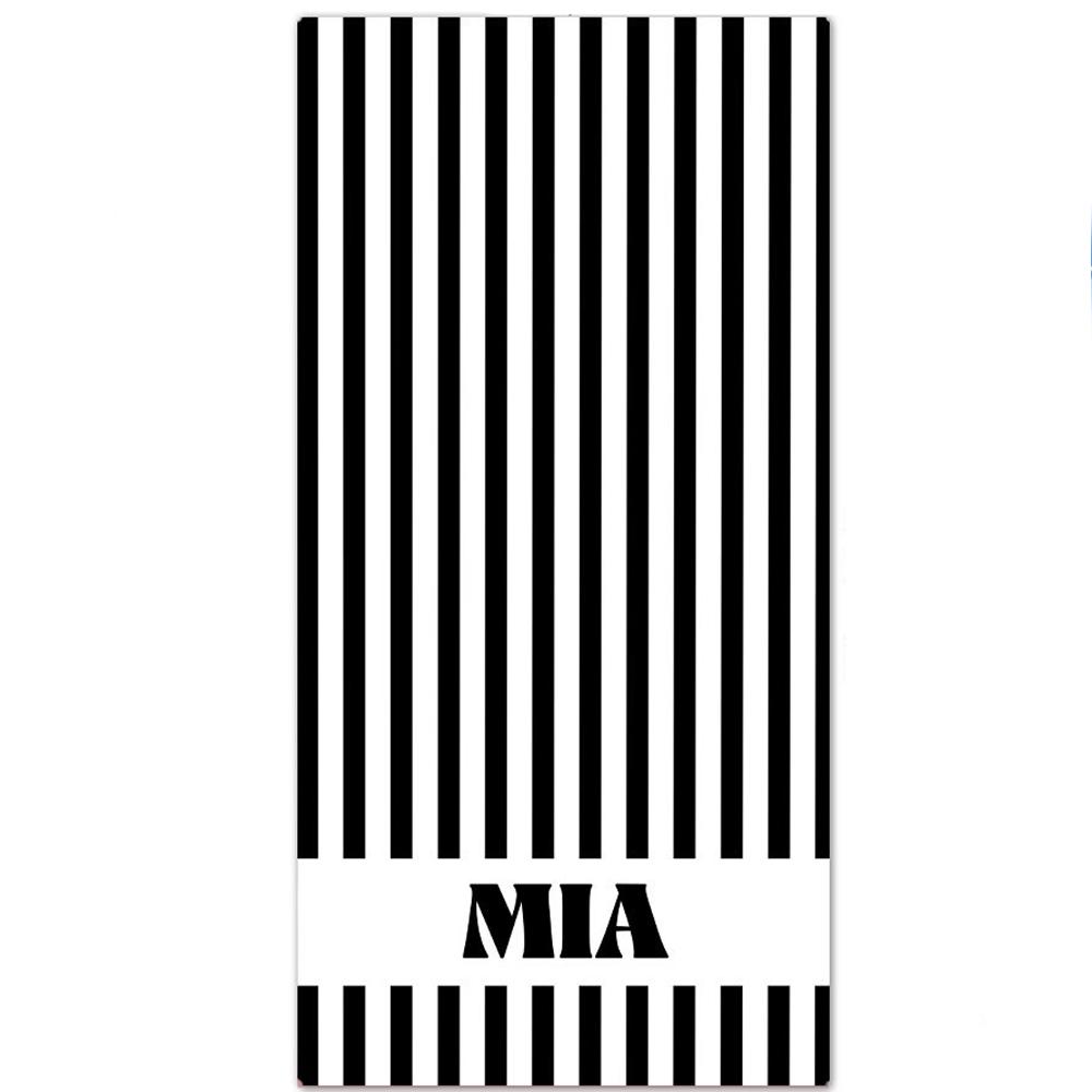 Personalized Striped Beach Towel Custom Name/Logo Oversized Microfiber Towel Summer Party Gift for Beach Swimming Bath Sports