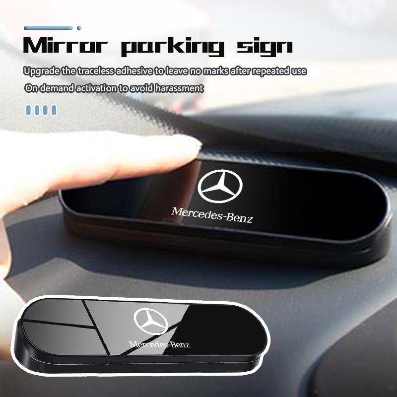 AABGS1 For Benz Simple Car Temporary Parking Card Phone Number Holder Auto Interior Accessories AMG Exclusive A C E R V Class CLA CLS
