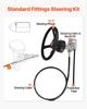 VEVOR Outboard Steering System 15\' Outboard Steering System 15 Feet Boat Steering Cable with 13\" Wheel Durable Marine Steering System