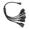 3 Prong 1 to 5 Outlet Power Cord Heavy Duty 16AWG 18AWG 5 Way Power Cord Splitter for Computer LED Stage Light
