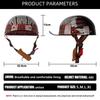 Uchoose Baseballová čepice Helma Motocykl Vintage Retro Helmy Summer Open Face Scooter Cruiser Chopper Gangster DS Muži Ženy Kid