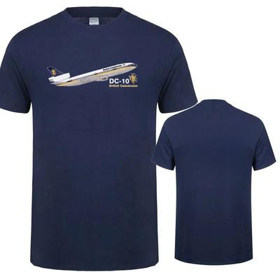 Aeroclassic - British Caledonian -10 Airliner T-Shirt Design Short-Sleeve Streetwear Retro T Sh