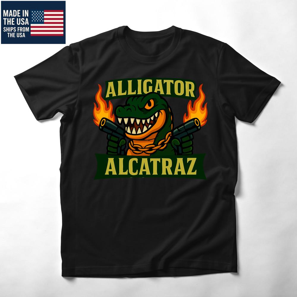 Alligator Alcatraz Guns Fire Chain Men Women T-Shirt ICE T-Shirt Unisex T-Shirt M
