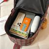 Schoolbag autumn and winter new retro plaid backpack female college student Korean version large capacity lightweight backpack college style schoolbag