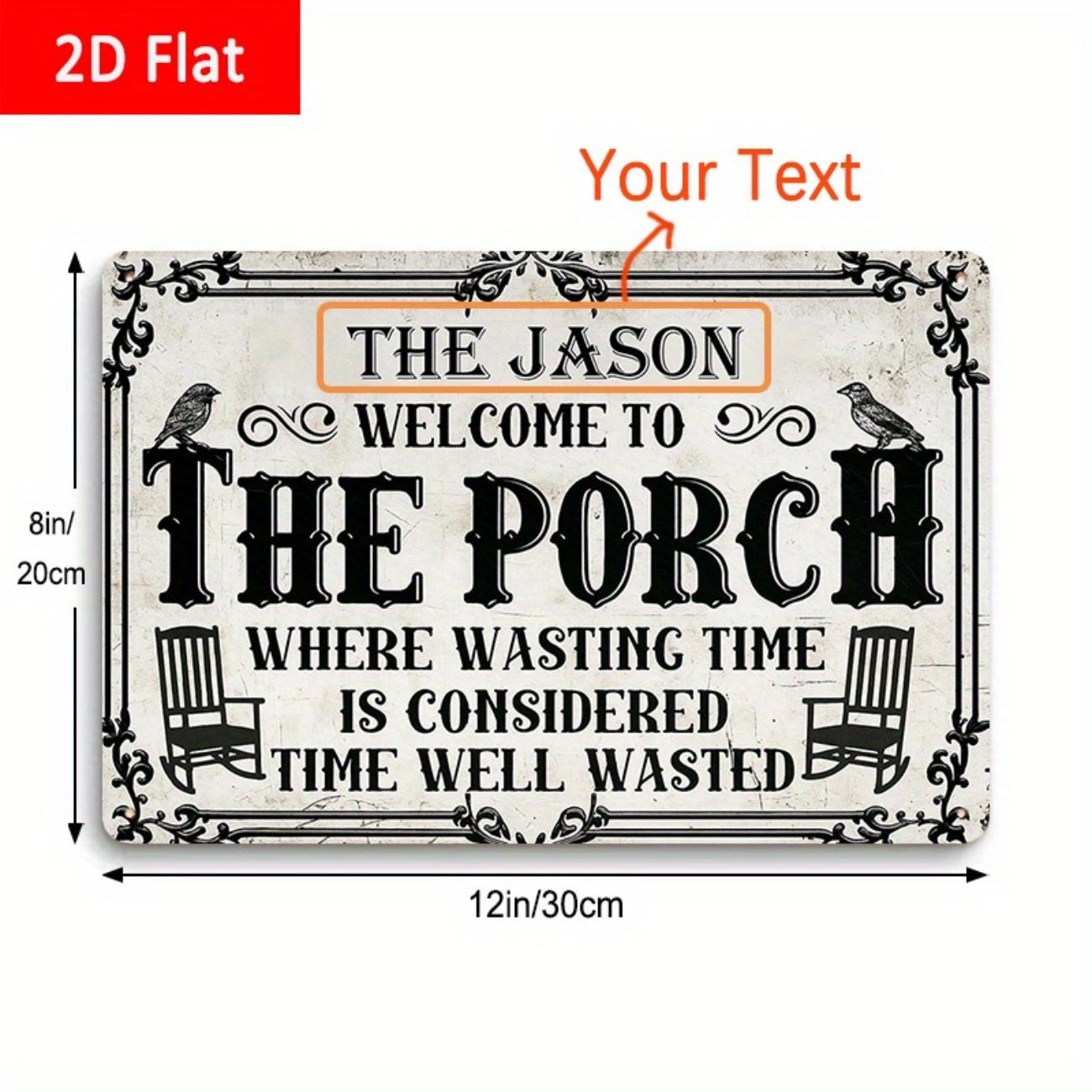 

Personalized Metal Tin Sign Retro Wall Art Home Porch Decor Vintage Plaque білий