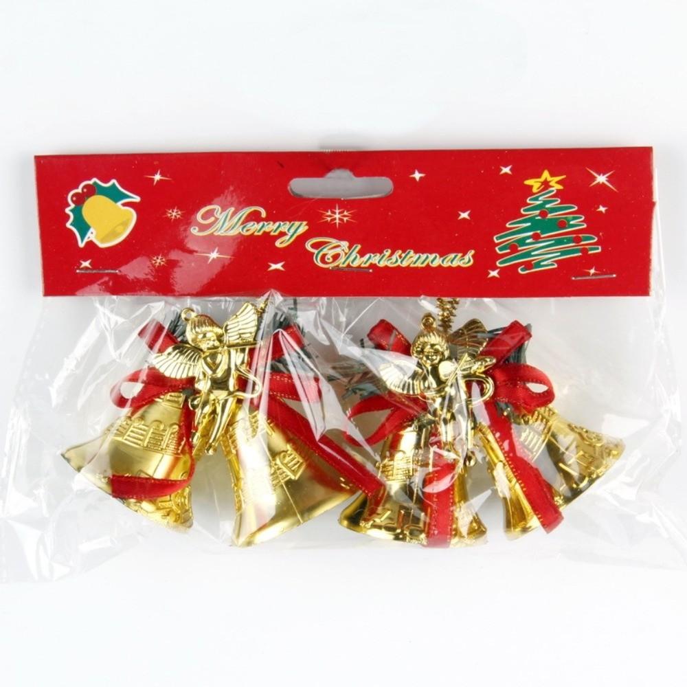 4/2Pcs Plastic Christmas Bells Merry Christmas Xmas Tree Decorations  Festival Party Celebration