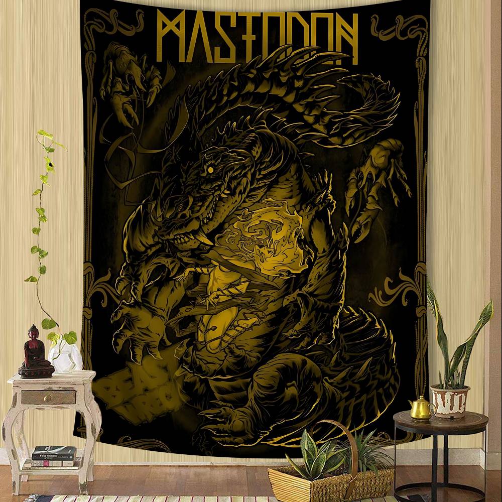 Vintage Classic M-Mastodon Band Hanging Bohemian Tapestry Hanging Tarot Hippie Wall Rugs Dorm Japanese Tapestry