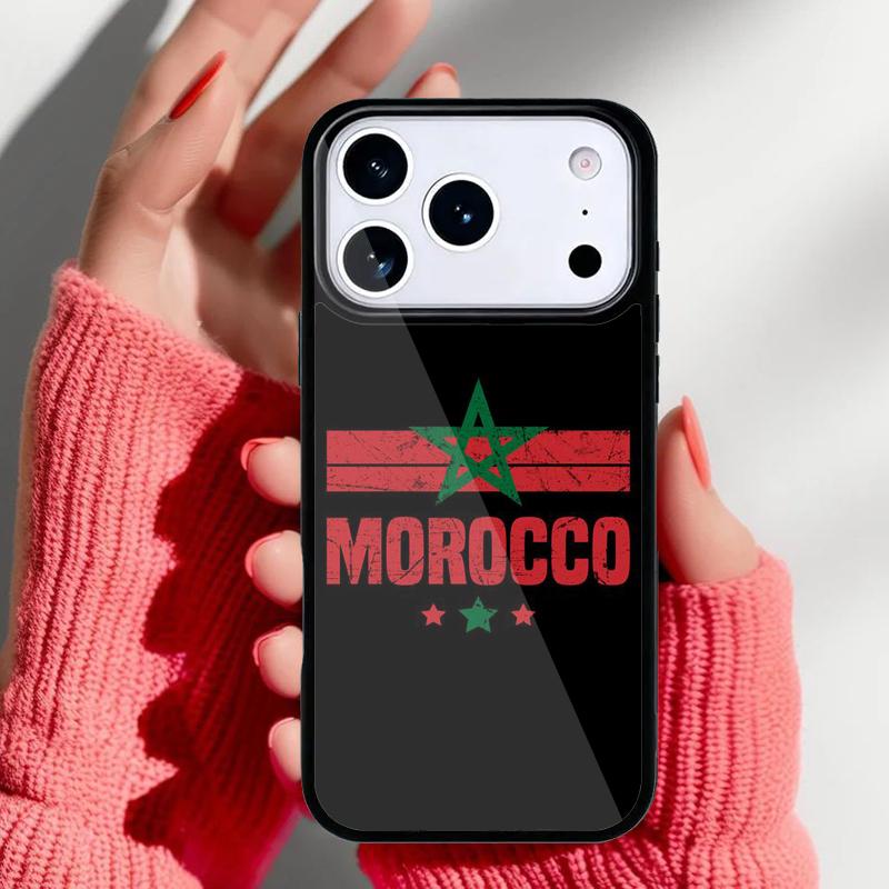 Morocco Flag Coat Of Arms Soft Phone Case for iPhone 17 Air 16e 15 14 13 Pro Max Back Cover for 12 11 Pro Coque