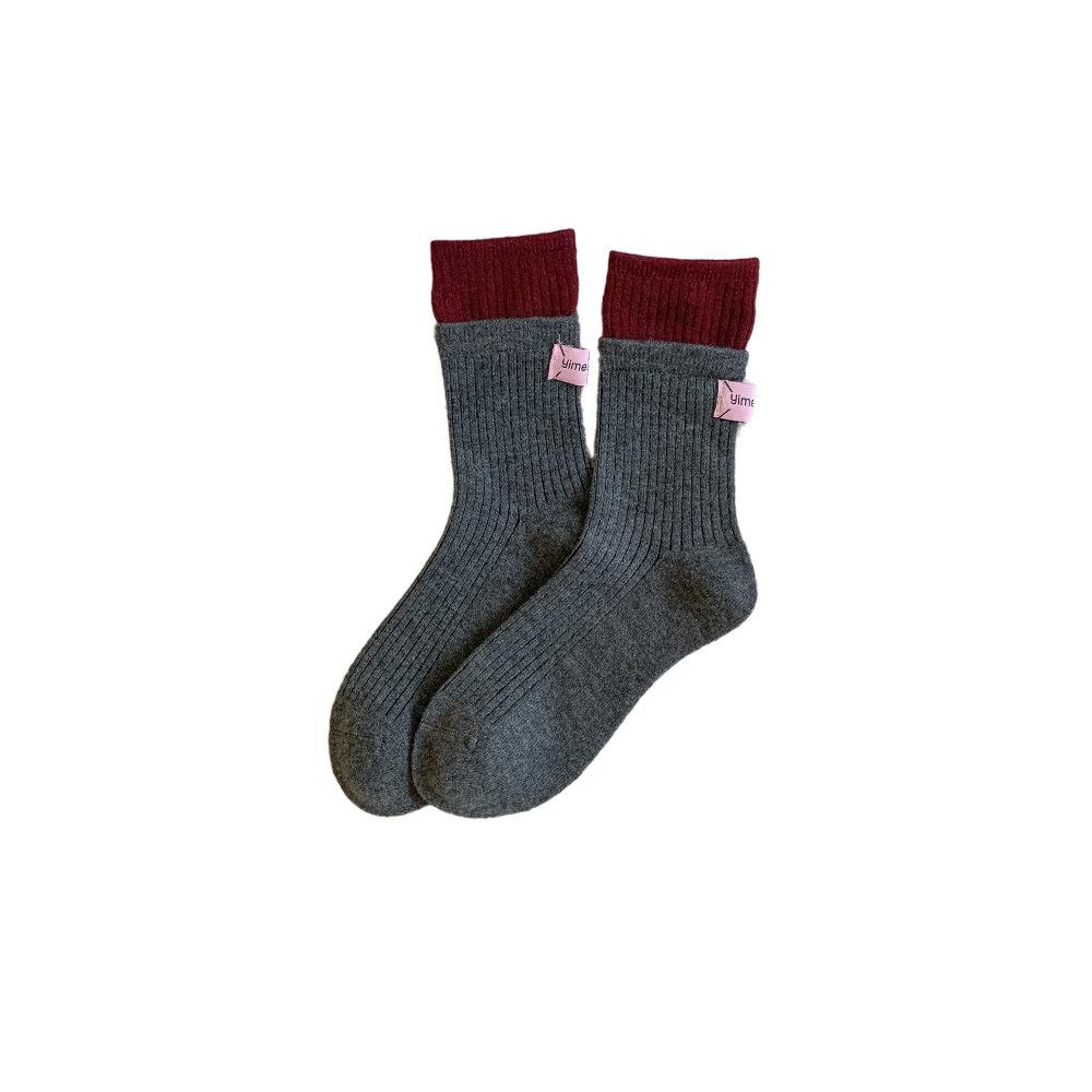 Female Autumn and Winter Warm All Kinds of Soft and Delicate Cloth Standard Wool Tube Pile Socks