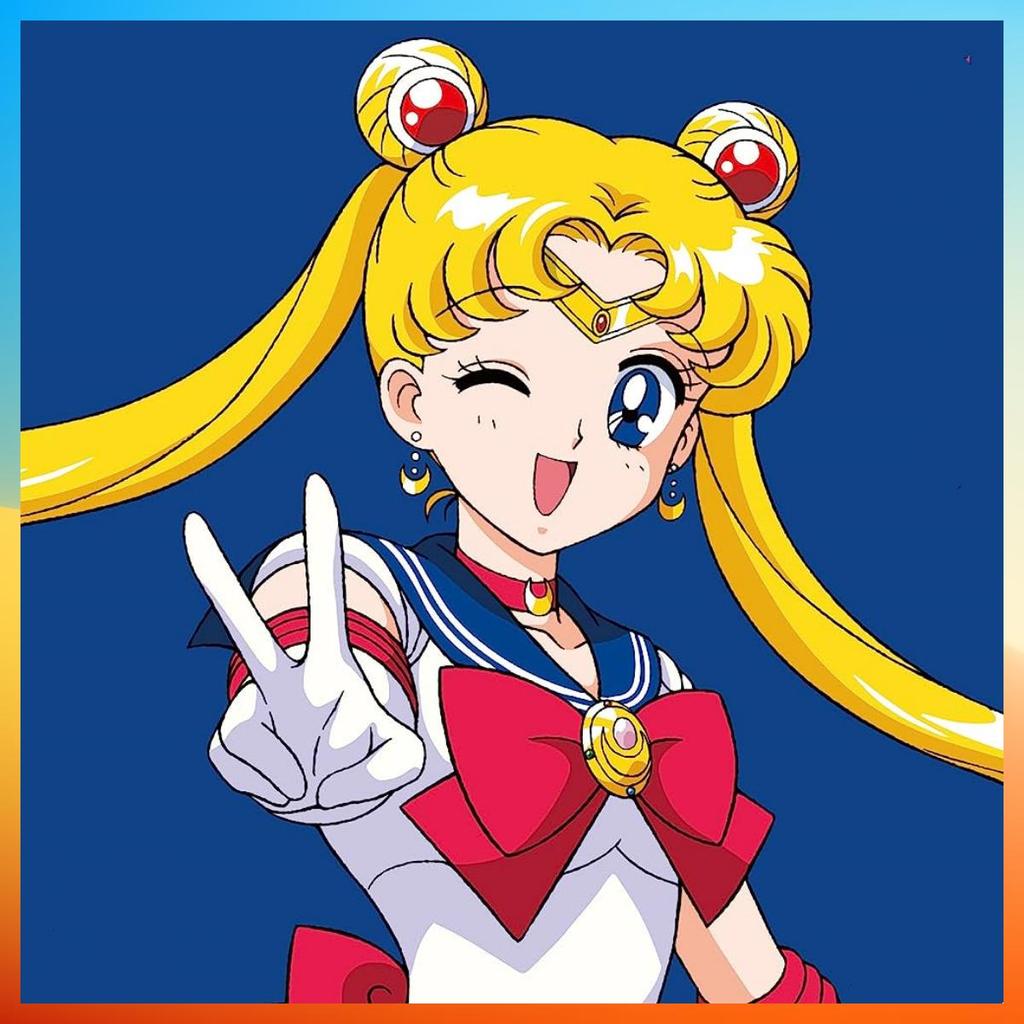 Sailor Moon Cosplay Perücke, modisch, lange, glatte Perücke für Frauen