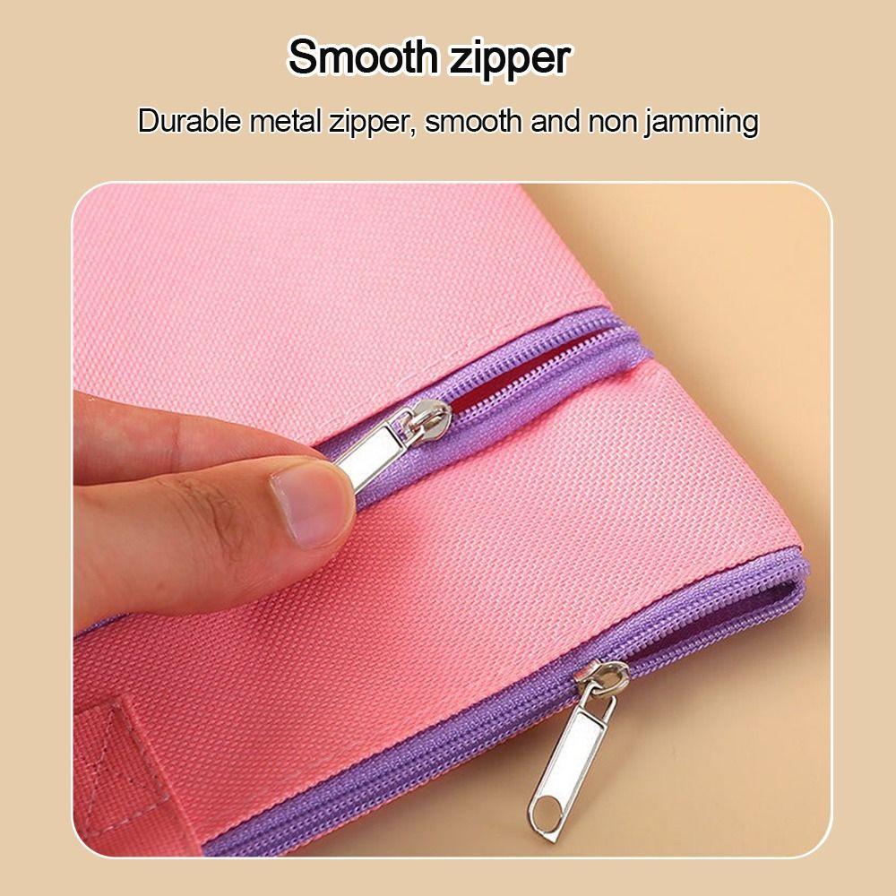 Zipper File Bag Large Capacity File Folder Stationery Dustproof A4 Envelope Folder  School Office