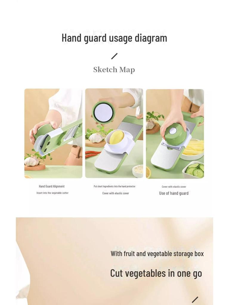 Multifunctional Vegetable & Potato Cutter: Household Stainless Steel Grater and Slicer Tool