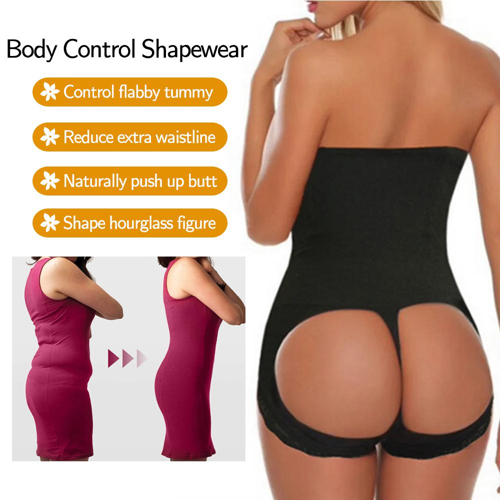 Frauen Shapewear Tanga Shorts Butt Lifter Bauch Steuer Höschen Hohe Taille Trainer BoyShort Abnehmen Unterwäsche Sanduhr Body Shaper