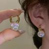 Geometric Square White Crystal Pendant Earrings For Women Fashionable Personalized Daily Accessory Party Jewelry Birthday Gifts