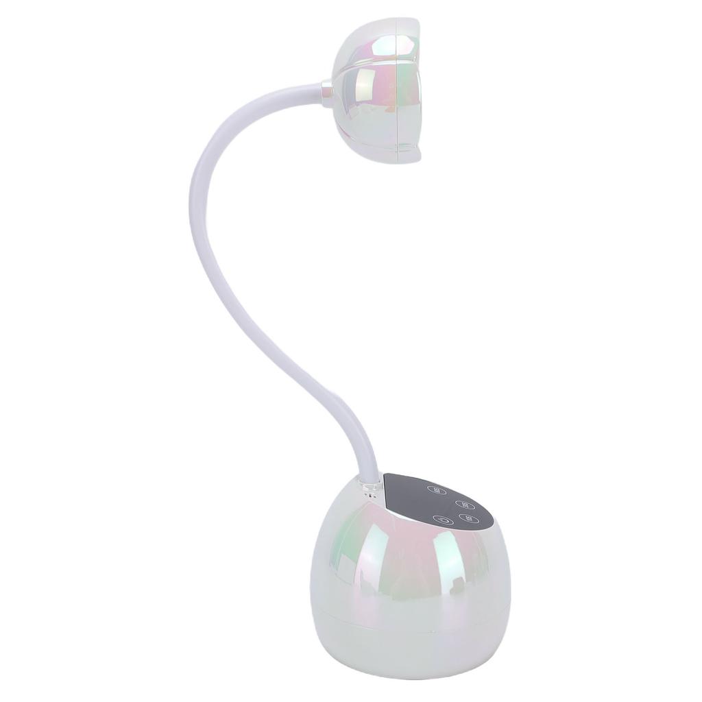 36W Gooseneck Nail Light Rechargeable Quick Drying Cordless LED Nail Lamp Manicure Dryer for Gel Polish White