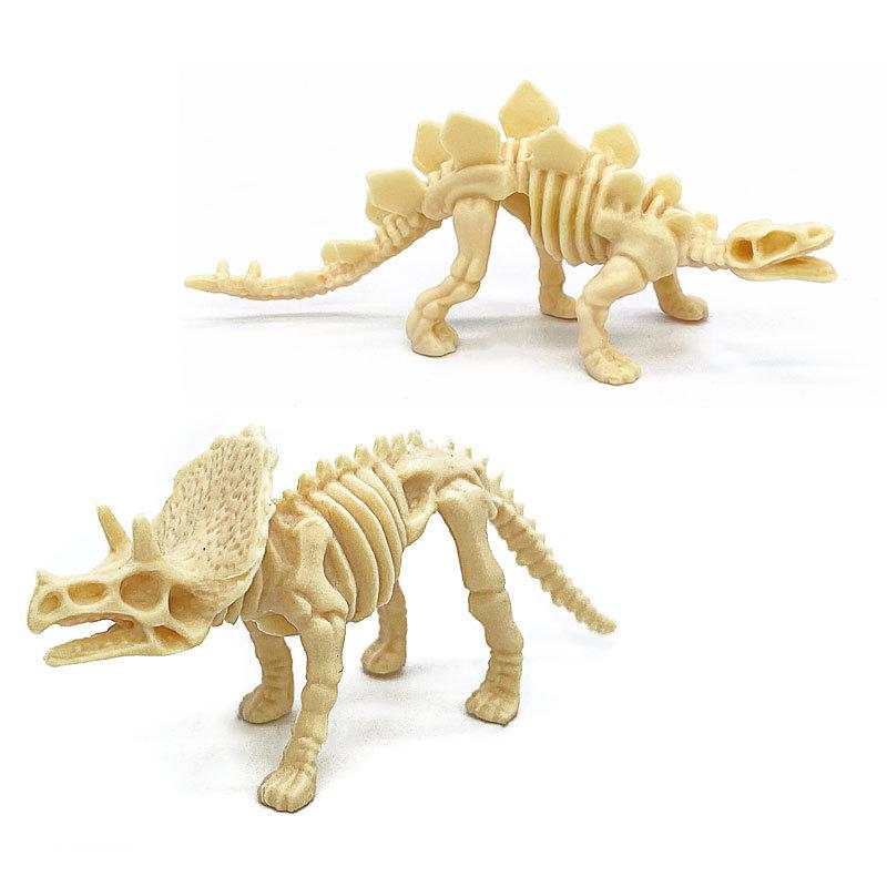 12 stk/sett Dinosaurer Skjelettmodell Arkeologi leker Tyrannosaurus rex Skrivebordsornament Hjemmedekor for Barn Gave