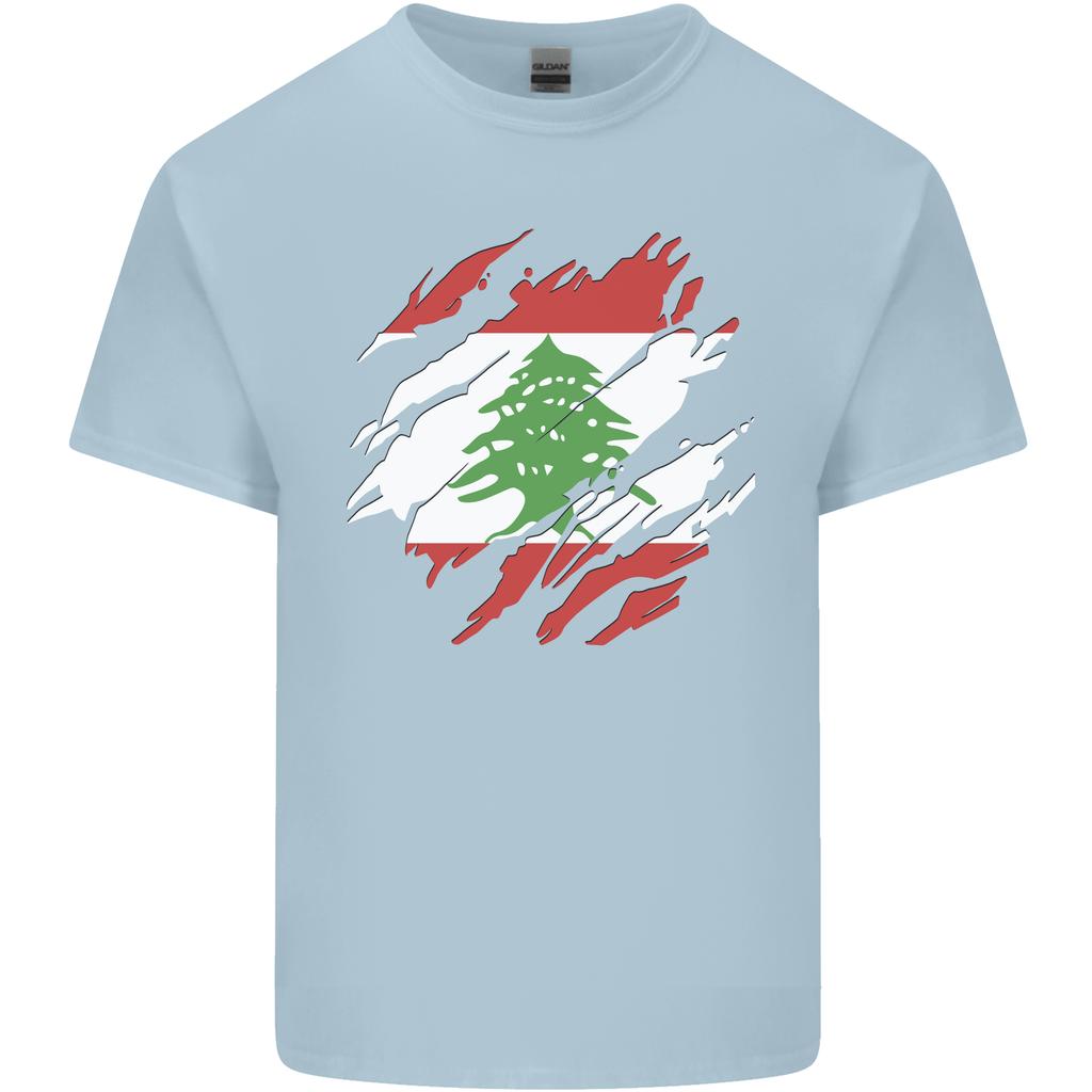 Torn Lebanon Flag Lebanese Day Football Unisexs Light Cotton TShirt