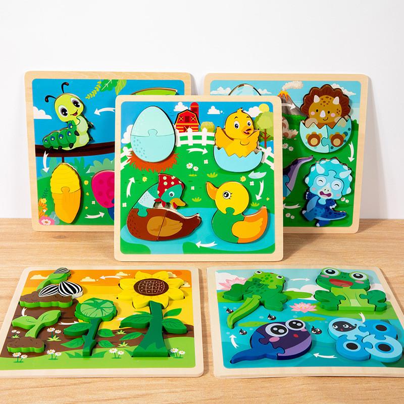 Animal Life Frog Cycle Jigsaw Puzzle Game For Kids Cognitive And Shape Skills