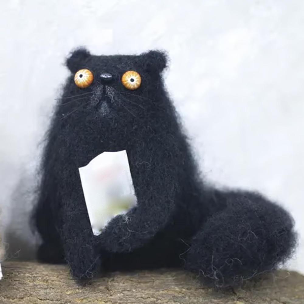Cartoon-Tiere Wollfilz Vertraute Schrullige Handgemachte Begleiter Mini Große Augen Seltsam Niedlich Gefilzte Begleiter Mini-Tierdekoration