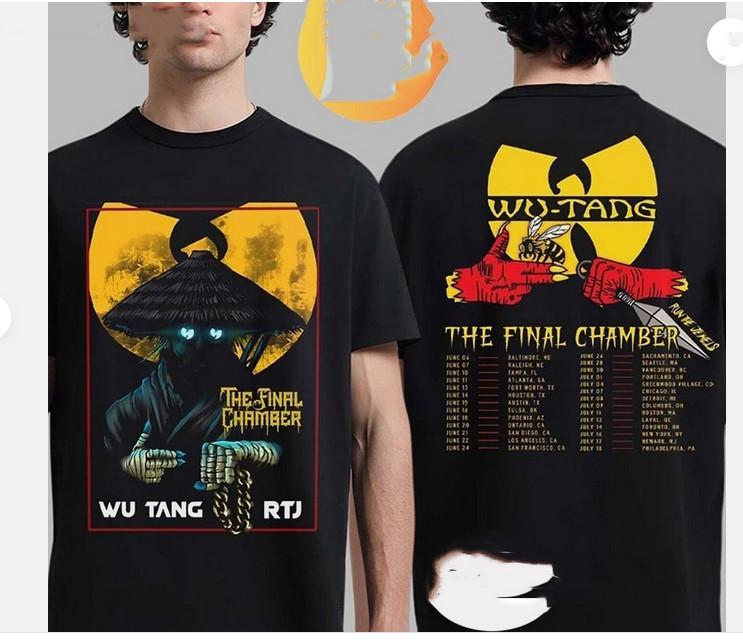 

The Final Chamber Wu Tang Forever Tour 2025 Infinity Двусторонняя футболка футболка топы футболка XL