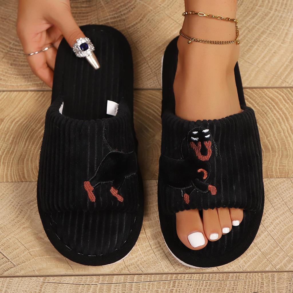 New dachshund home fluffy slippers warm spring and autumn slippers couple summer