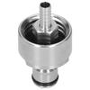 Stainless Steel Carbonation Cap with 5/16in Barb Ball Lock Type Fit Soft PET Bottle Beer Making