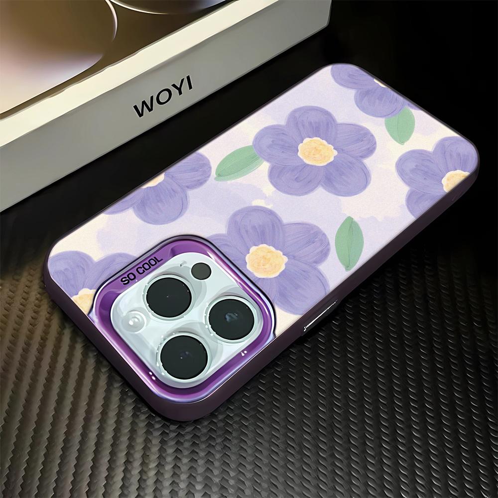 Blue Flowers Case For Iphone 16 Pro Cover For Iphone 15 14 13 12 11 Pro Max Cover Funda Bumber Coque 16 Pro 16E Case