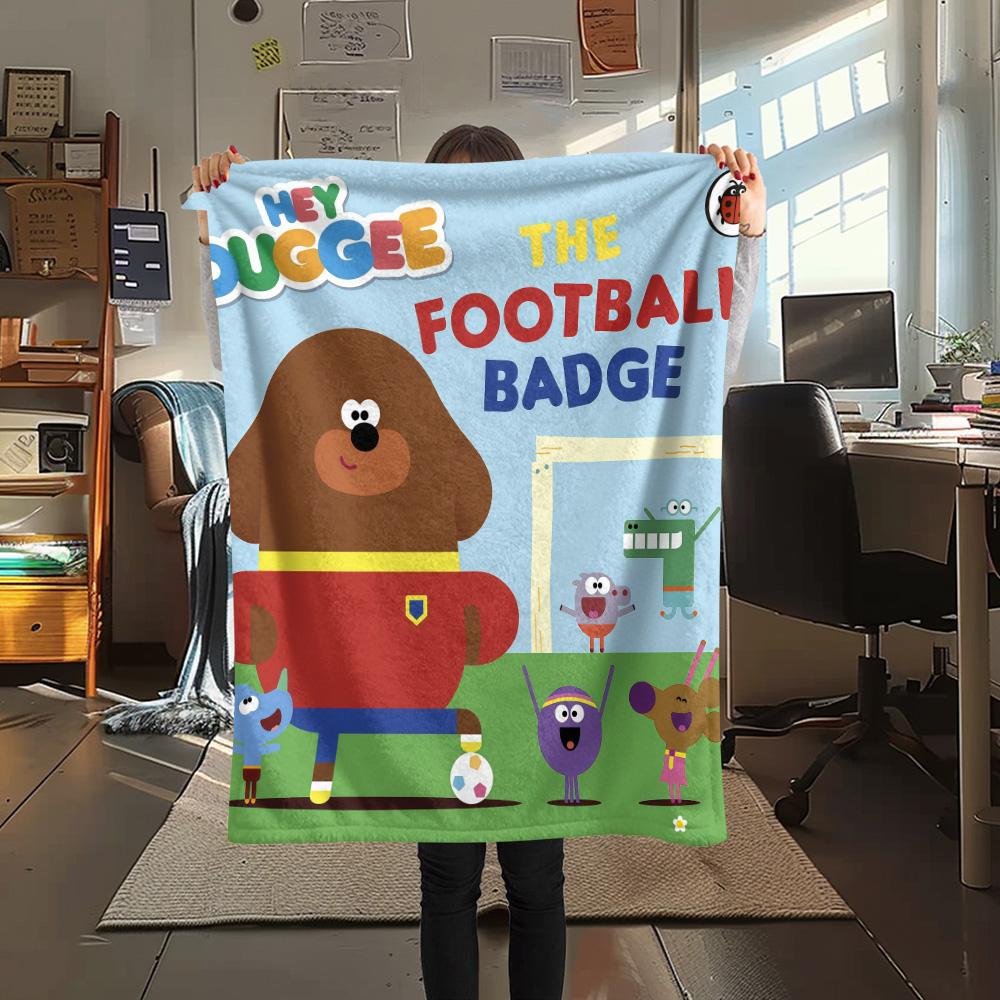 

1PC Hey Duggee Print Flannel Blanket, High quality Comfortable for All Seasons, Home Decor, Warmth and Comfort, Perfect for Christmas Gifts 80cm x 120cm