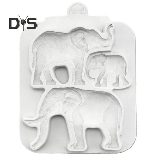 

3 стиля формы для помадки, гибкая прочная форма для печенья со слоном, львом, жирафом