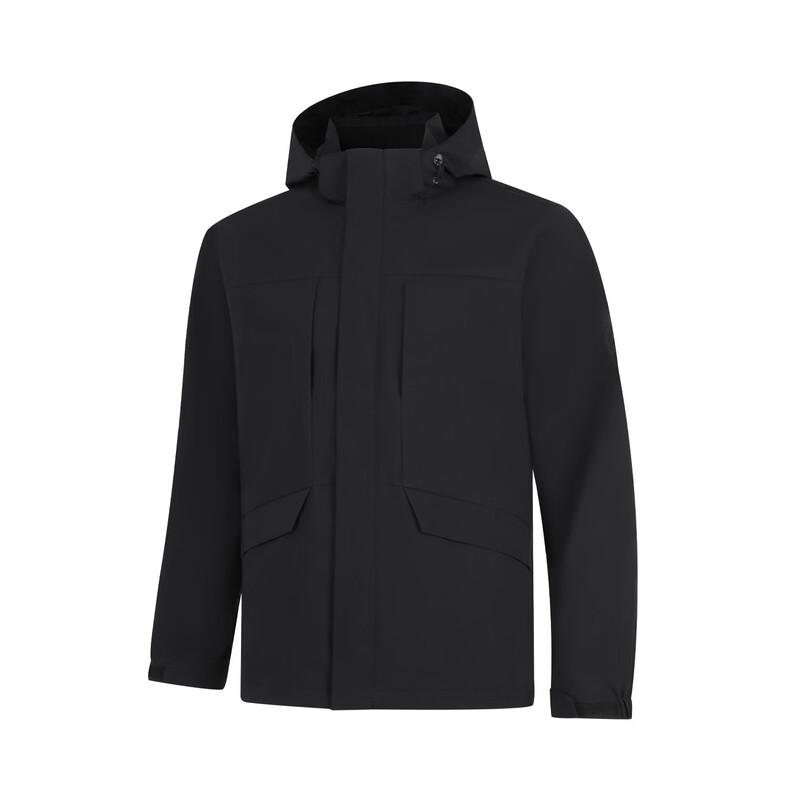 Li-Ning Мужской черный спортивный ветрозащитный костюм (ветровка и брюки) One Size