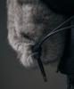 Treemingbird Volume Fur String Back Pack [ Light Gray ]