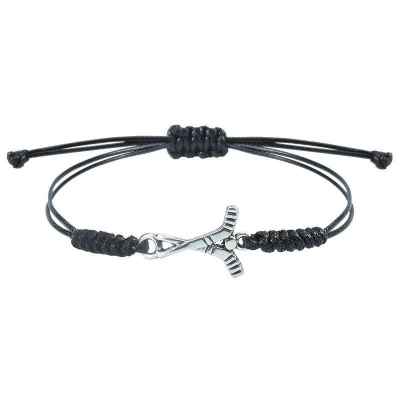 1 Pcs Hand Woven Alloy Bracelet for Baseball Football, Basketball and Volleyball