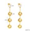 Creative niche design festival Mosquito coil fringed stud earrings fashion light luxury zircon earrings stainless steel plated 18K gold earrings