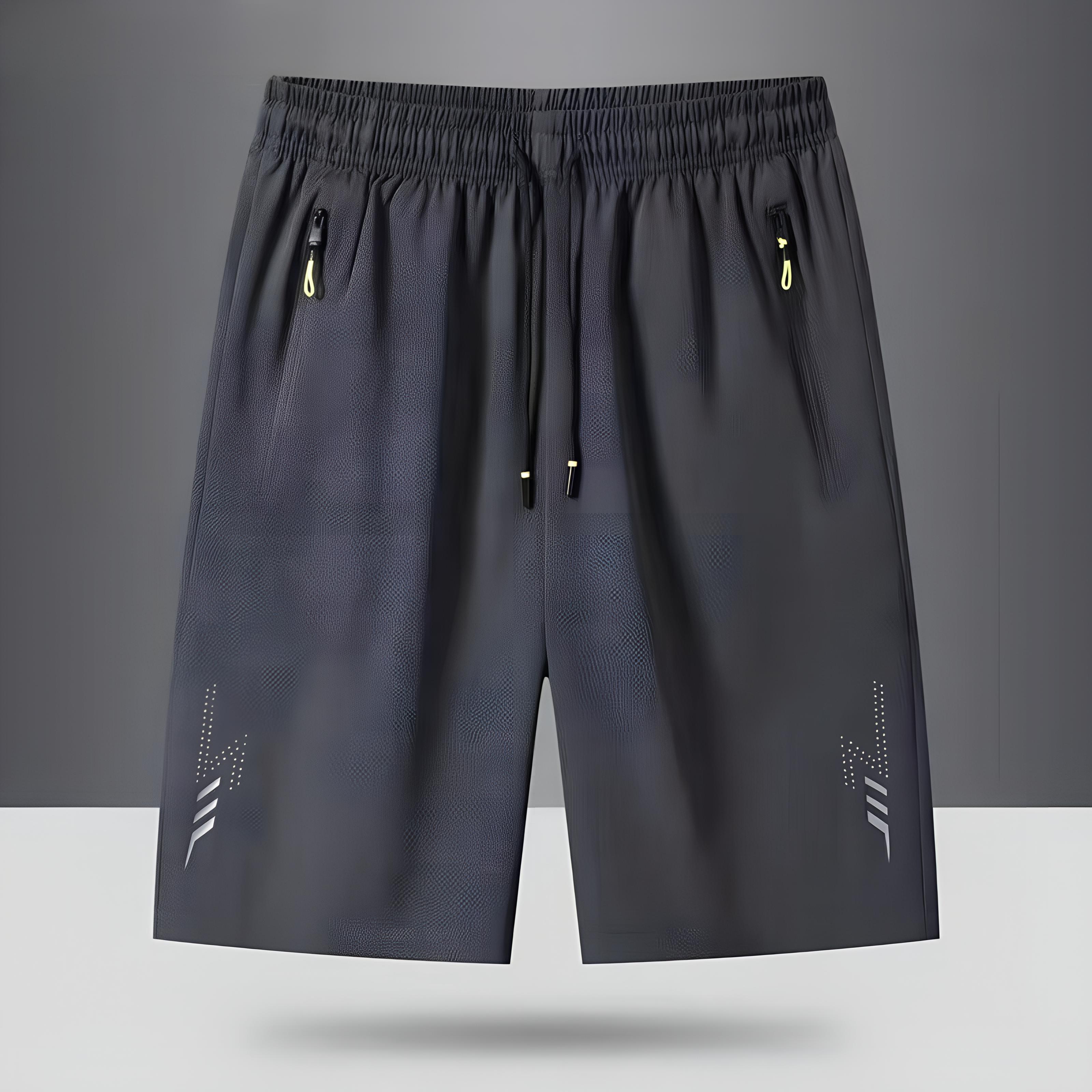 

Мужские однотонные быстросохнущие шорты, повседневные слегка эластичные шорты на шнурке, подходят для лета 5XL серый