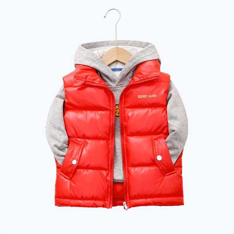 2023 Autumn Corduroy Standing Collar Vest Children Warm Thicken Vest Baby Cotton Waistcoat Kids Outerwear Coat Boys Girls Jackets Vest