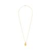 Celine Les Perles Celine Medal Necklace In Resin Pearl and Brass with Gold Finish Gold Ivory