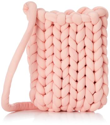 Cuco Fluffy Sweat-Style Chunky Knit Shoulder Bag 2353111212 Pink (320)