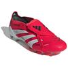 Adidas Predator Elite Foldable Tongue Comfortable Non-Slip Durable Soccer Shoes Unisex Soccer Shoes Clear-Red Cloud-White Core-Black JR3117