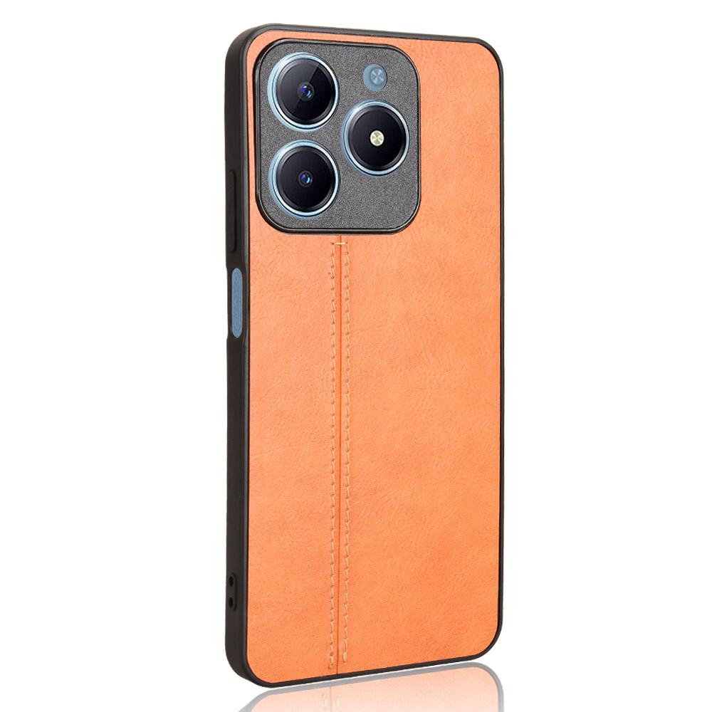 Para Capa Realme C61 4G/C63 4G Couro+TPU+PC Capa de Telefone Linha de Costura