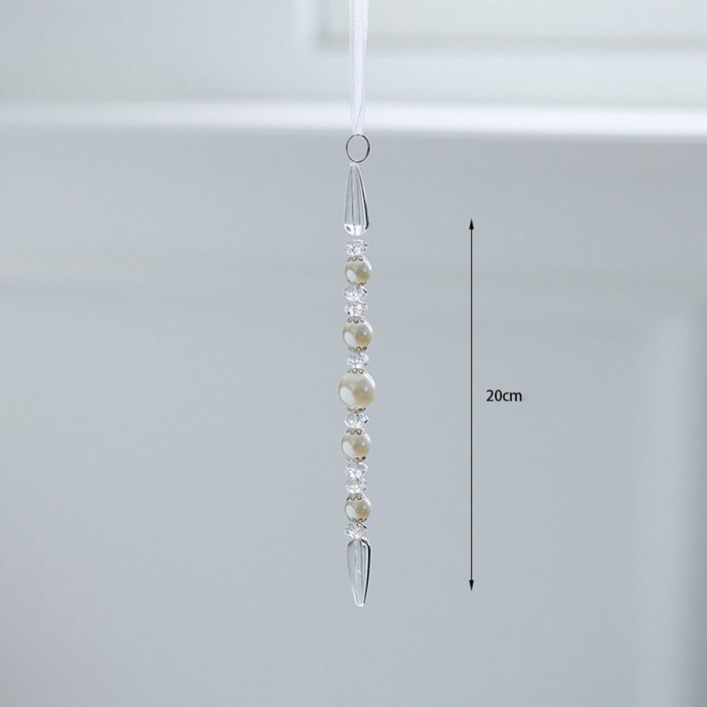 Transparent Christmas Hanging Pendants Snow Beads Star Xmas Tree Embellishment  Christmas