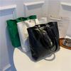 Street Style Pu Tote Bag With Grid Pattern And Large Capacity For Daily Use Women