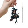 Acrylic Flat 2D Halloween Show, Funny Witch Witch Hat Witch Hat Spider Hat Wizard Hat Car Decoration Pendant Backpack Pendant