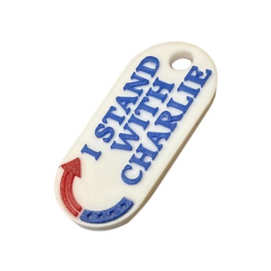 Backpack Charm I Stand with Charlie Backpack Tag Lightweight Backpack Accessory School Bag Charm