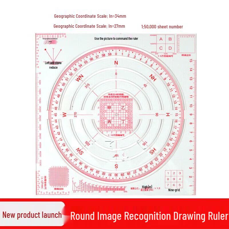 Multifunctional Map Reading Ruler Standard