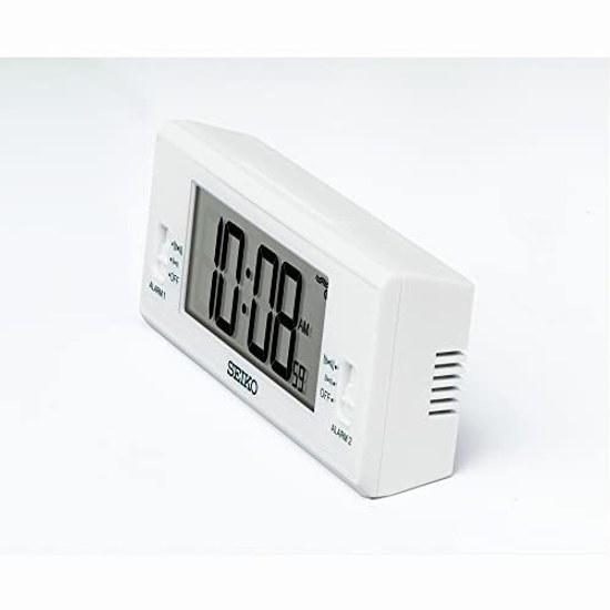Seiko Clock Alarm Table Digital Radio White SQ321W